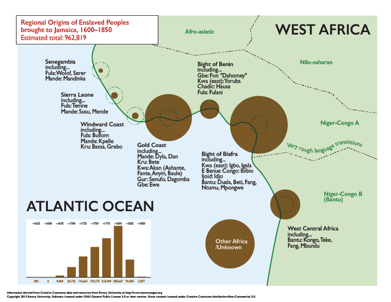 A map of West African enslavement